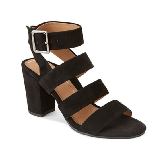 Vionic Blaire suede black strappy sandals women's 10 VS328 - Picture 1 of 10